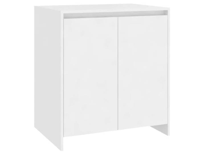 Fisinber Sideboard Weiß 70x41x75 cm Kommode mit 2 Türen Beistellschrank Kompakter Anrichte Schrank aus Holzwerkstoff mit reichlich Stauraum für Wohnzimmer und Schlafzimmer.