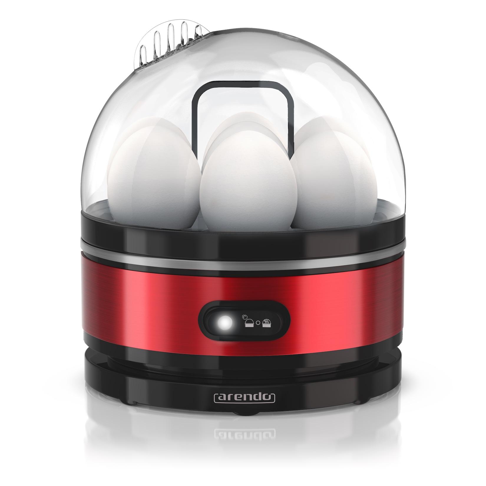 Arendo Eierkocher Edelstahl, 400 W, Warmhaltefunktion, Härtegrad einstellbar, für 7 Eier