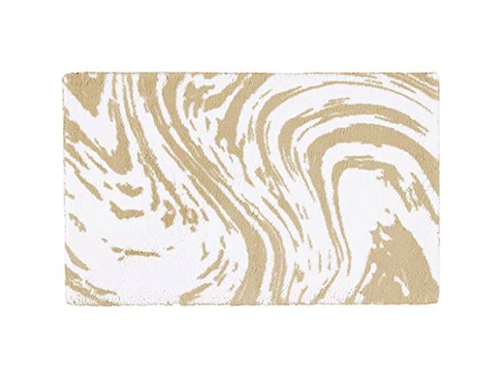 Egeria Marble Titanium Badematte 70x120 cm, Beige, Weiches Badmatte, Badteppich rutschfest Waschbar, saugfähiges, langlebiges Badezimmerteppich für Komfort und Stil
