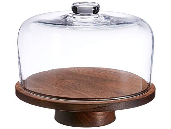 LSA International City Cloche & Nussbaum Unterteil Ø26cm/H22cm Klar *