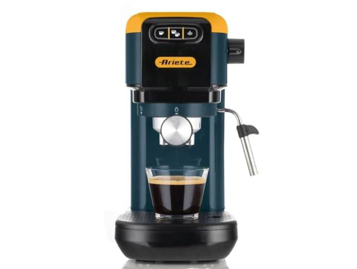 Ariete 1399 Espressomaschine Light Aquamarine, für Pulver und ESE-Pads, 1300 W, Fassungsvermögen 1,1 l, 15 bar Druck, Filter 1, 2 Tassen und ESE-Pads, Cappuccino, grün