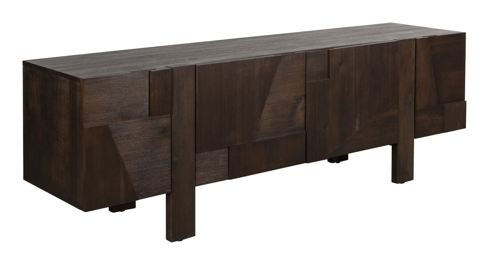 Dutchbone TV-meubel Bruneau Acaciahout, Bruin, Breedte: 188 cm
