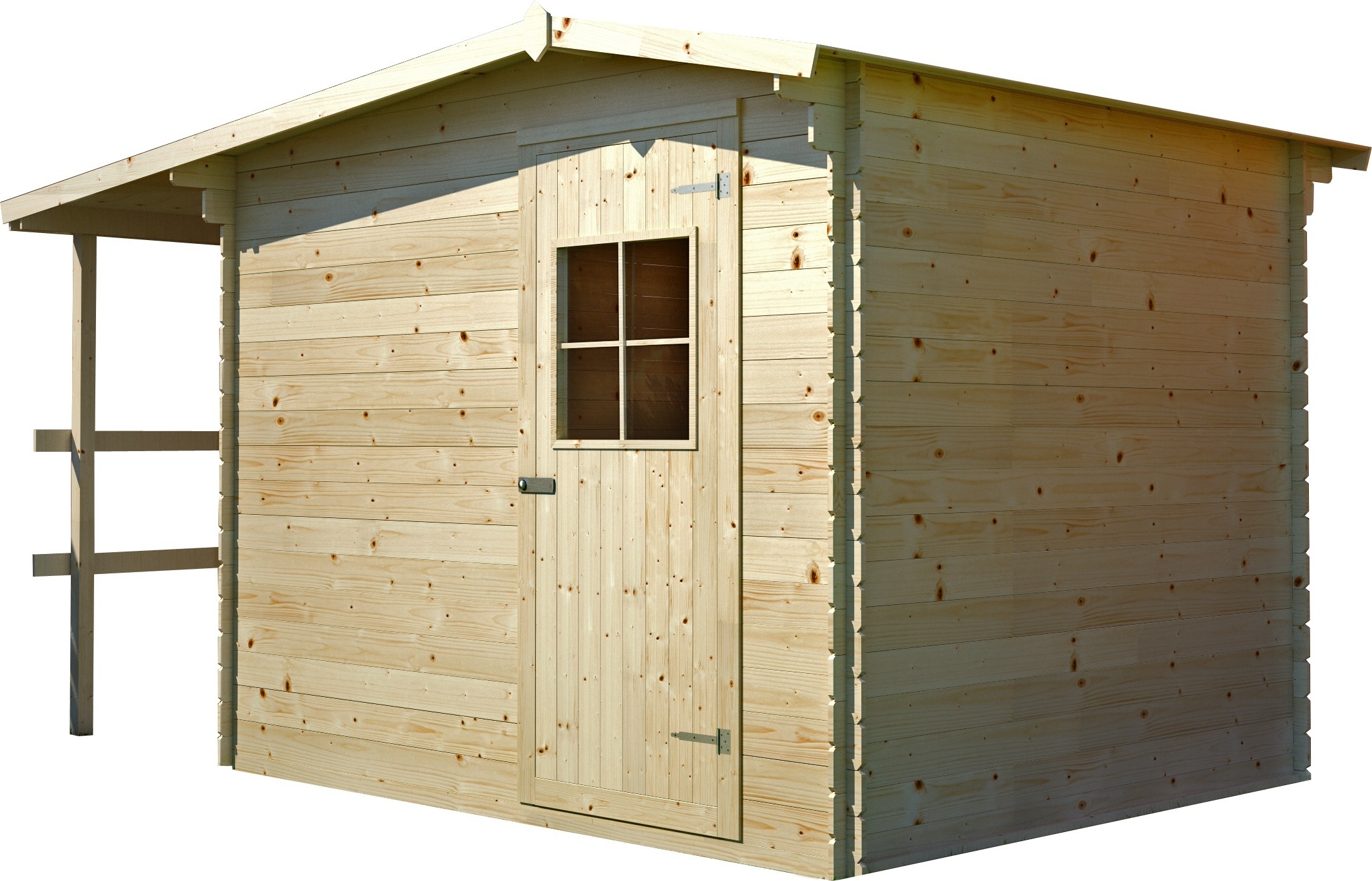 Gartenhaus Melk - 3,30 x 2,33 Meter aus 19 mm Blockbohlen