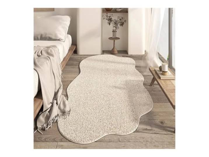 Unregelmäßiger Teppich für Wohnzimmer, große Fläche, Schlafzimmer, Nachttisch, Plüsch, Couchtisch, Teppich, weich, bequem, B 160 x 200 cm