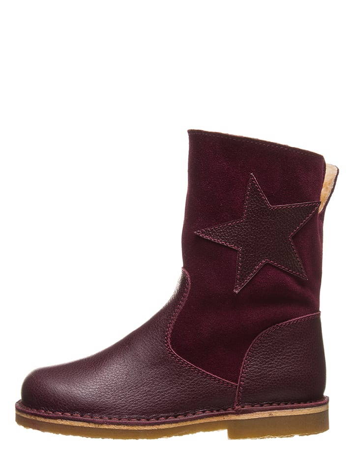 kmins Leder-Stiefel in Bordeaux - 31