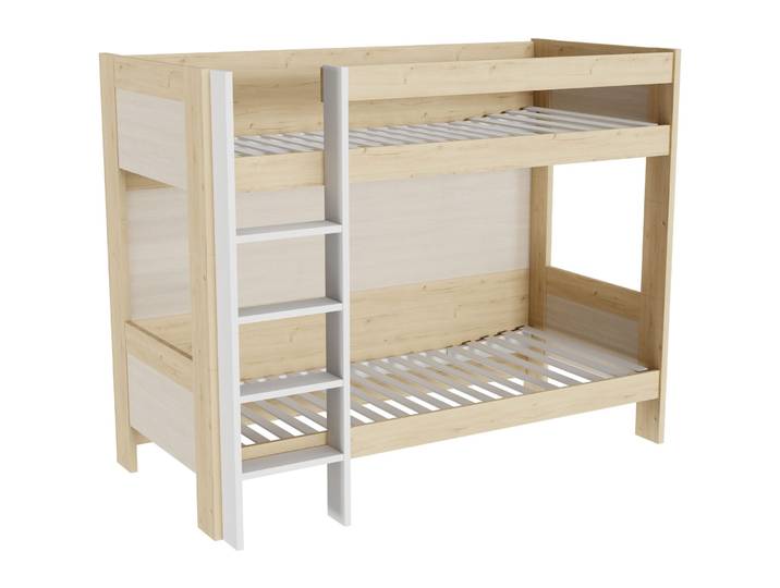 Hochbett Window eiche Holzwerkstoff 90 x 200 cm - Möbel Konfigurator: Traummöbel individuell zusammenstellen - Hochbett