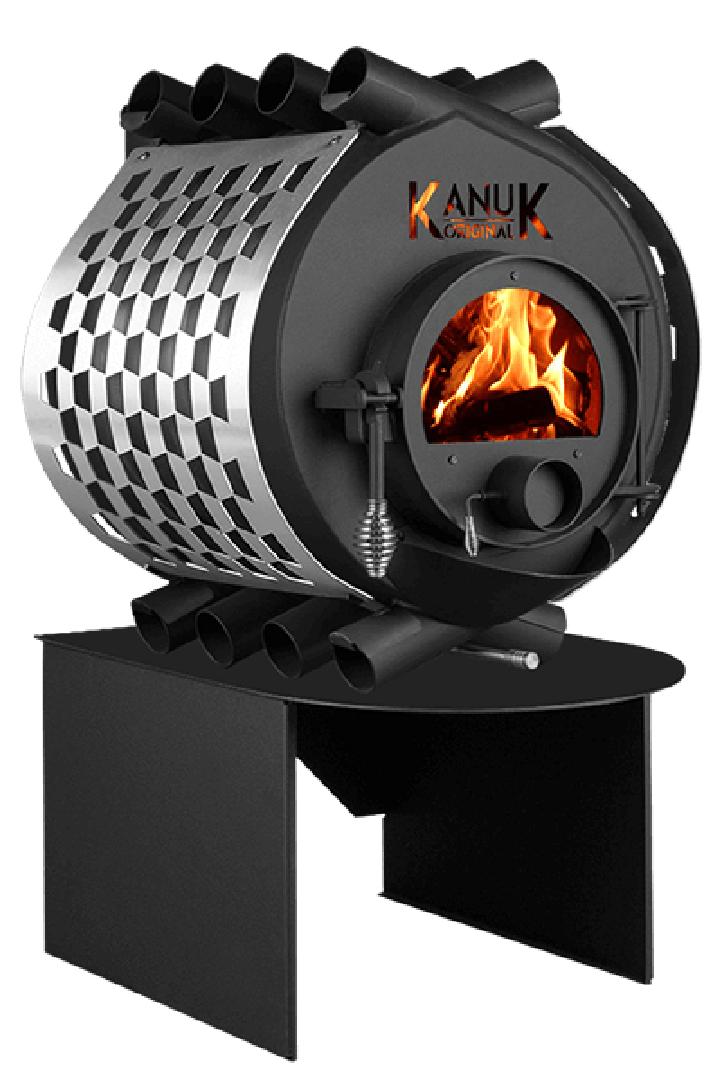 Kanuk Original 10 kW - Seitenverkleidung Trapez Edelstahl - Untergestell Box
