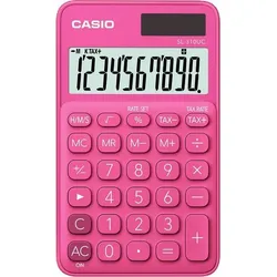 Casio Taschenrechner SL 310UC, pink, 8-stelliges extra großes Display
