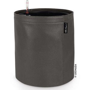 Lechuza Übertopf TRENDCOVER 32, anthrazit, Ø 32 x 33 cm, aus Kunstleder, für innen, mit Wasserspeicher und Innentopf