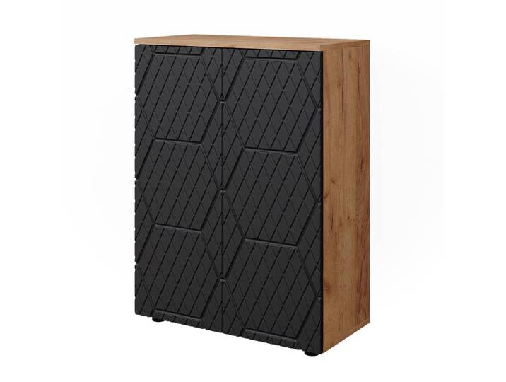 Vicco Midischrank Irma Anthrazit mit Wabenstruktur 60 x 81 cm, Holzwerkstoff, Rechteckig, 60x81x30 cm, Badezimmer, Badezimmerschränke, Midischränke
