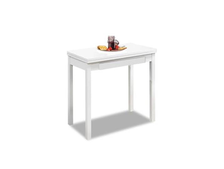 ASTIMESA MLBBL Küchentisch, Metall, Weiß, 80 x 40 cm