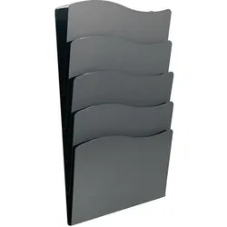 Twinco, Prospektständer, Prospekthalter H430xB240xTmm Anzahl Fächer 5 DIN A4 Metall schwarz (A4)