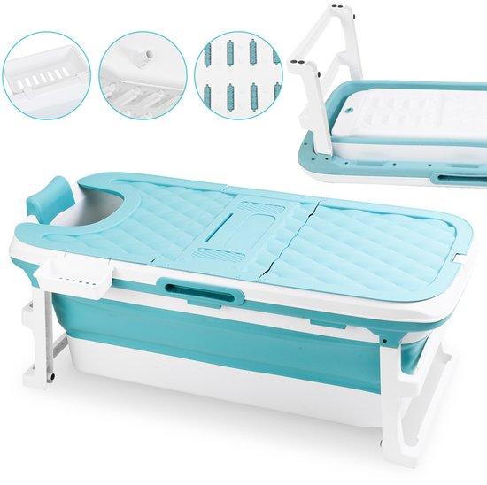 Einblasbares Bad für Erwachsene und Kinder - 118cm - Blauw - Sitzbad - Klappbar - Liegebade für Erwachsene & Kinder