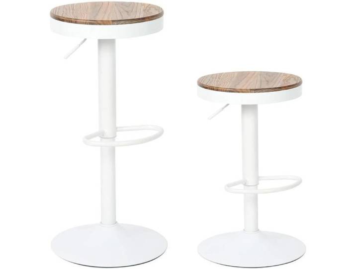 YOUNIKE Tabouret de Bar en Bois Tabouret de Bar de Cuisine à Hauteur Réglable avec Cha de Bar Vintage Tabouret de Bar Pivotant A537