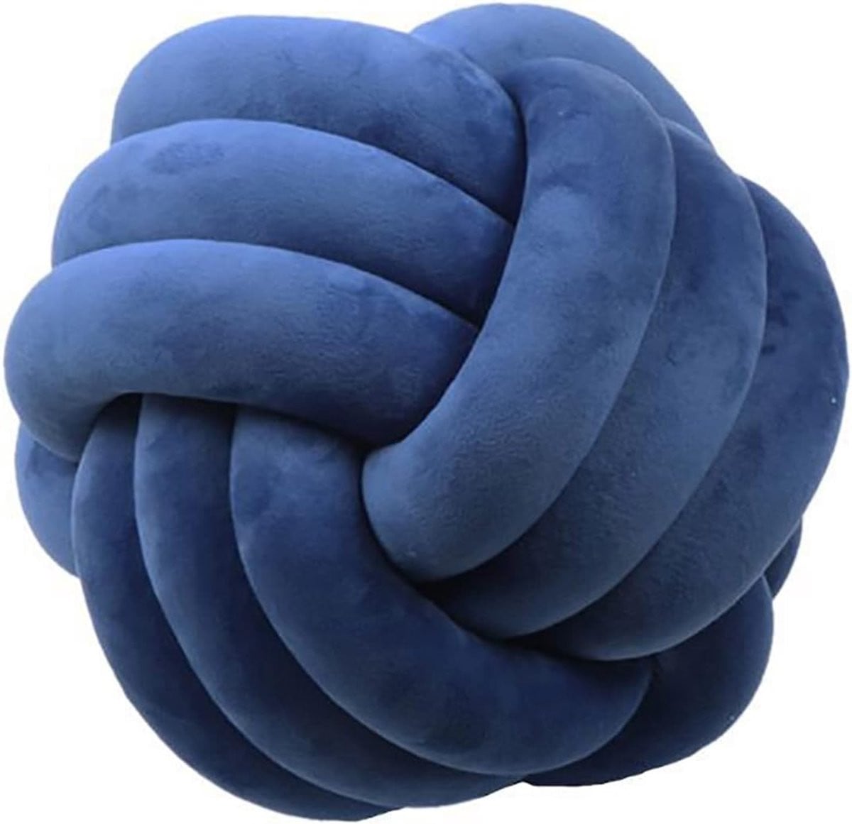Blauw handgeweven knoopkussen voor comfort en decoratie - 28 x 28 cm