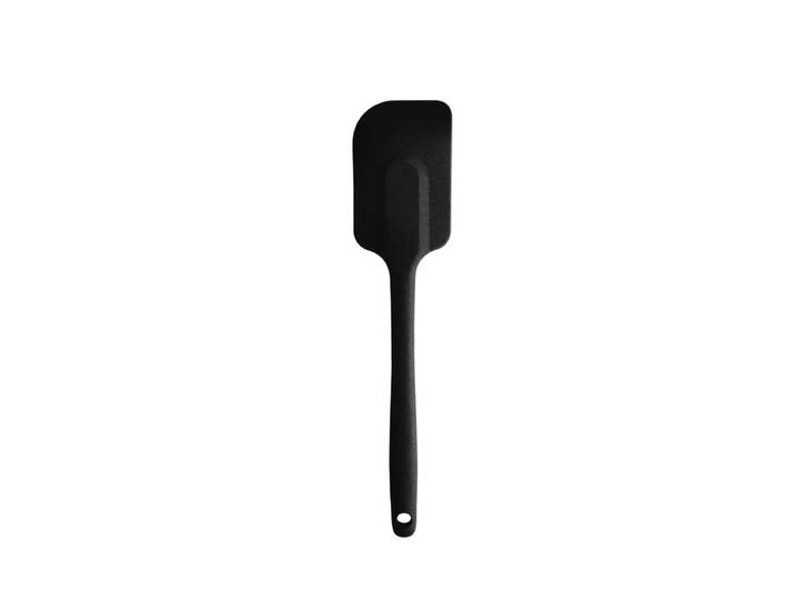 Mastrad Spatule tout silicone Noir Racler Mélanger Étaler Résistante à la chaleur jusqu'à 300 °C sans rayures