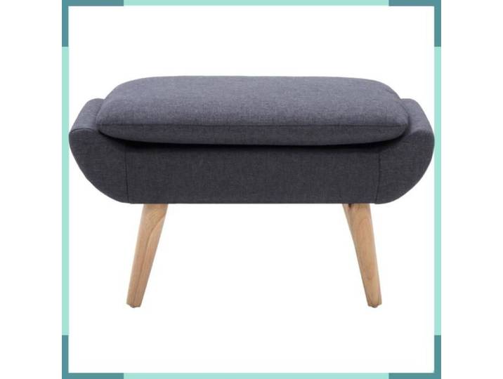 FHE Repose-pied Tapisserie en - Tissu - Intérieur - Haute qualité - Gris foncé - 73x43x42 cm