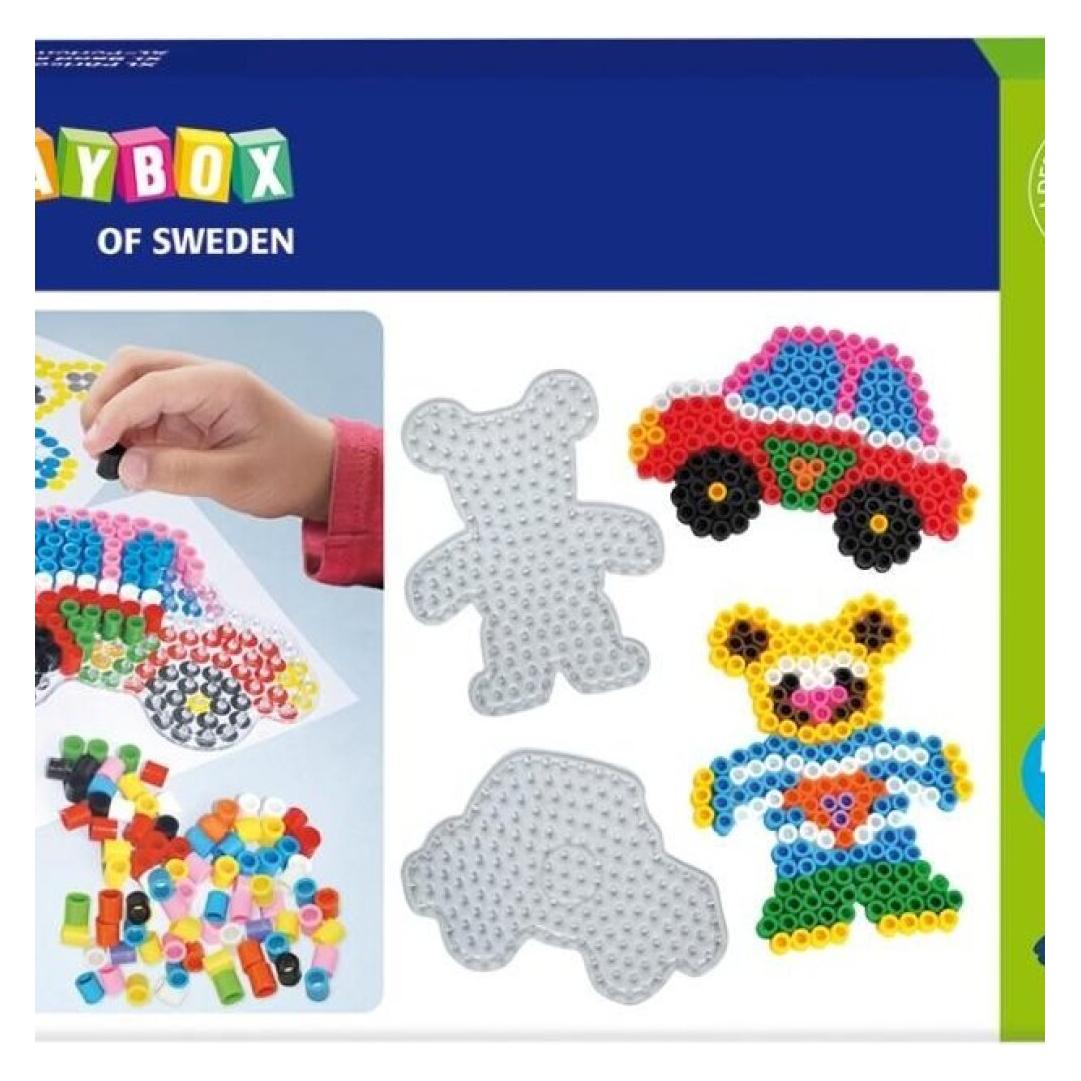 Playbox Bügelperlen XL - Auto und Teddybär 600 Stück (2456261)