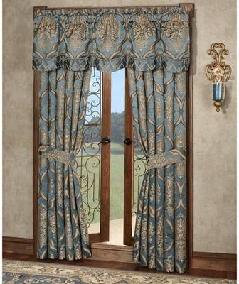 Touch of Class Castleton Scalloped Valance Steel Blue 72 x 20, 72 x 20, Steel Blue