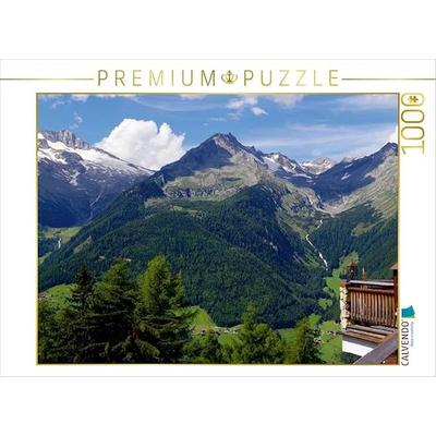 CALVENDO Puzzle Blick von der Kristallalm zu den Zillertaler Alpen | 1000 Teile Lege-Größe 64x48cm Foto-Puzzle für glückliche Stunden