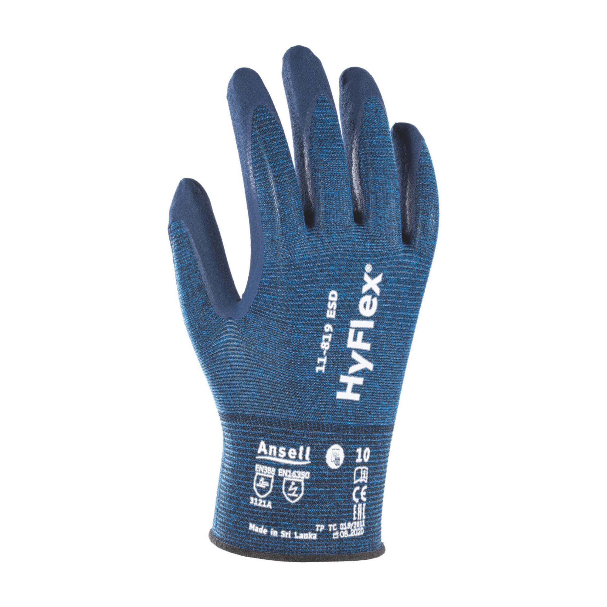 ANSELL Handschuh-Paar HyFlex 11-819 ESD, Handschuhgröße: 9 ; Ansell Health Care (11-819 7)