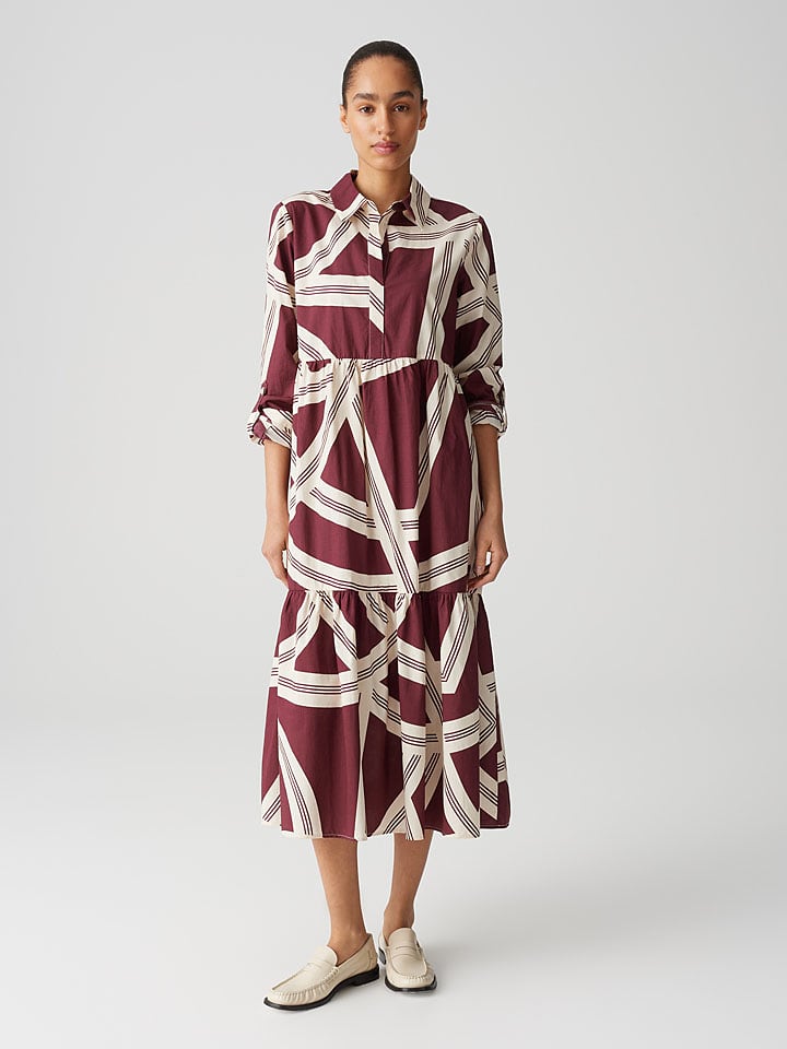 OPUS Kleid "Werano" in Bordeaux/ Creme - 38