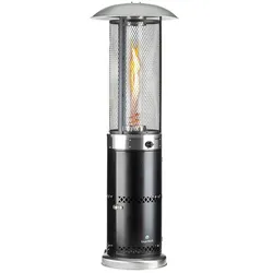 Blumfeldt Goldflame Deluxe Terrassenheizstrahler 36.000BTU/11kW mobil Edelstahl Schwarz
