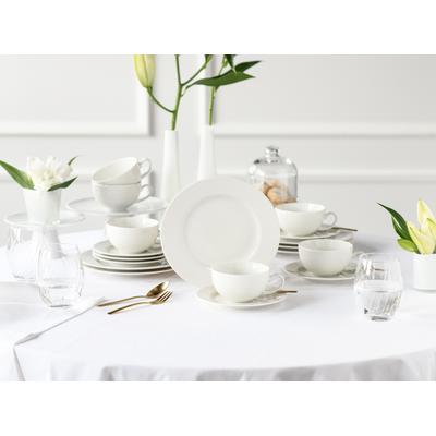 Teeservice CREATABLE "Venice, Service 18-tlg.", weiß (creme), 18, Porzellan, Geschirr-Sets, Zeitlose Eleganz vereint mit moderner Alltagstauglichkeit
