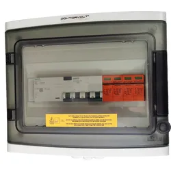 Doktorvolt Solar Anschlusskasten Photovoltaik AC SIEMENS 3P B10A 25A 300mA Überspannungsschutz T2 DV-0737-FOT