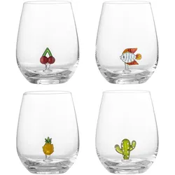 Bloomingville Misa Trinkglas, 4er Set, Ø 9xH12 cm, Set 2