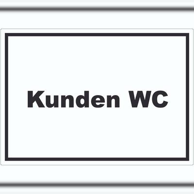 HB-Druck Kunden WC Aufkleber mit Text Toilette waagerecht A2 (420x594mm)