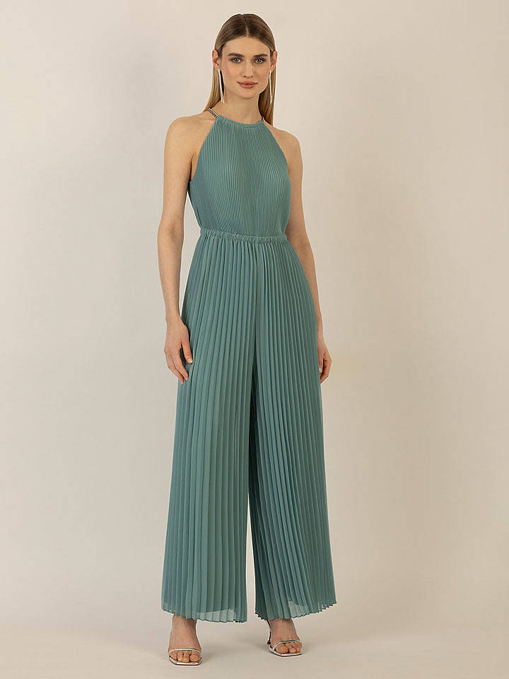 APART Plisseejumpsuit in Grün - 44