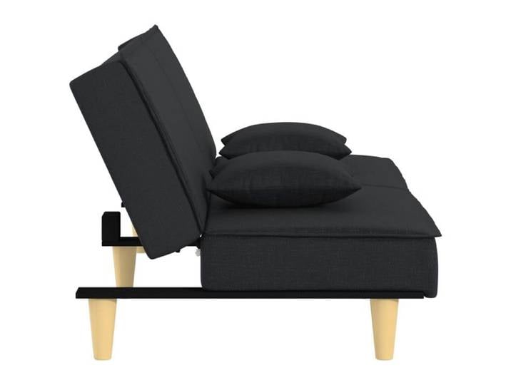 Promotion janvier  Canapé-lit Convertible - CLARENCE - noir tissu 200x89x70 cm CC167