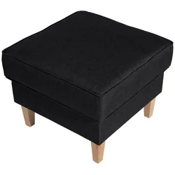 Hocker Lorris Graphitfarben Flachgewebe
