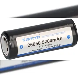 Keeppower 26650 Li-Ion Akku 3,7V 5200mAh (geschützt) - 10A