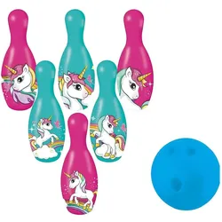 Mondo Bowlingset Einhorn, 7-teilig.