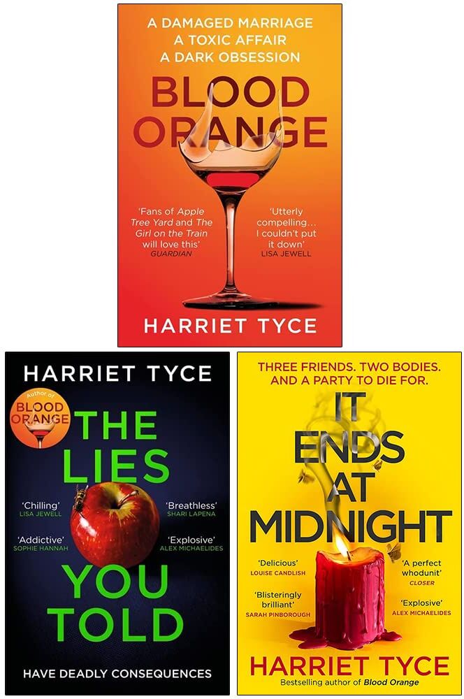 Wildfire Harriet Tyce 3 Books Collection Set - Blood Orange, The Lies You Told, It Ends At Midnight - Paperback Psychological Thrillers