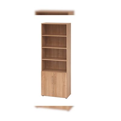 Hammerbacher-Regal 6OH/Türen 2OH 968T2 Nussbaum/Nussbaum-V968T2/N/N/BS