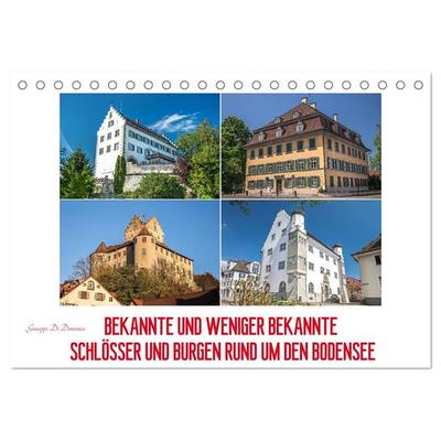 Bekannte und weniger bekannte Schlösser und Burgen rund um dem Bodensee (Tischkalender 2027 DIN A5 quer), CALVENDO Monatskalender
