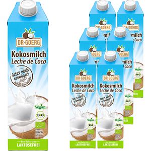 Dr.Goerg Kokosmilch Premium ca. 17% Fett, BIO, je 1 Liter, 6 Stück