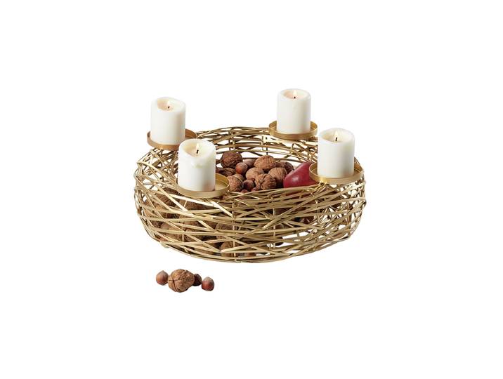 Design Adventskranz „Boschendal“ Ø 40 x 12 cm Gold Philippi