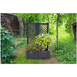 KHW Pflanzkasten mit Spalier 43 cm - 2er-Set, anthrazit