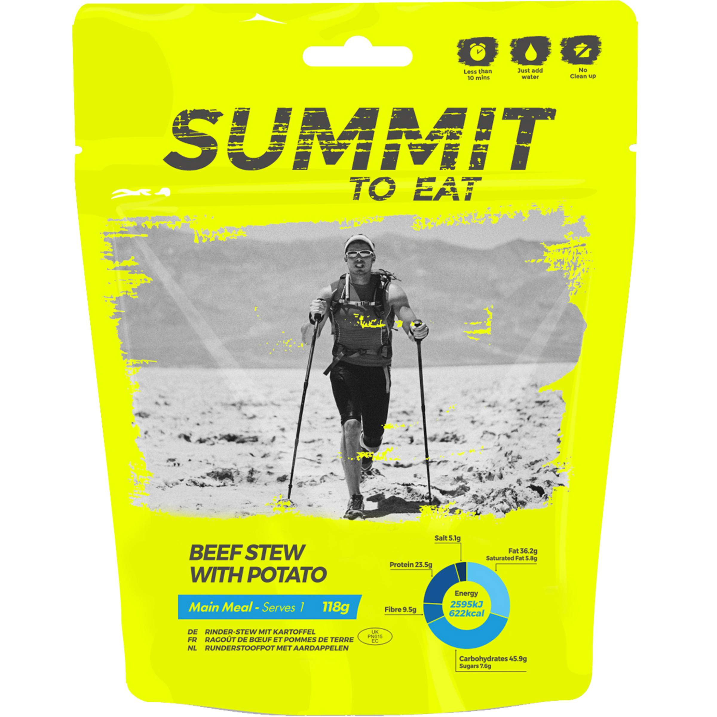 Summit To Eat Rind und Kartoffel Eintopf Trekkingnahrung gruen Größe 190g