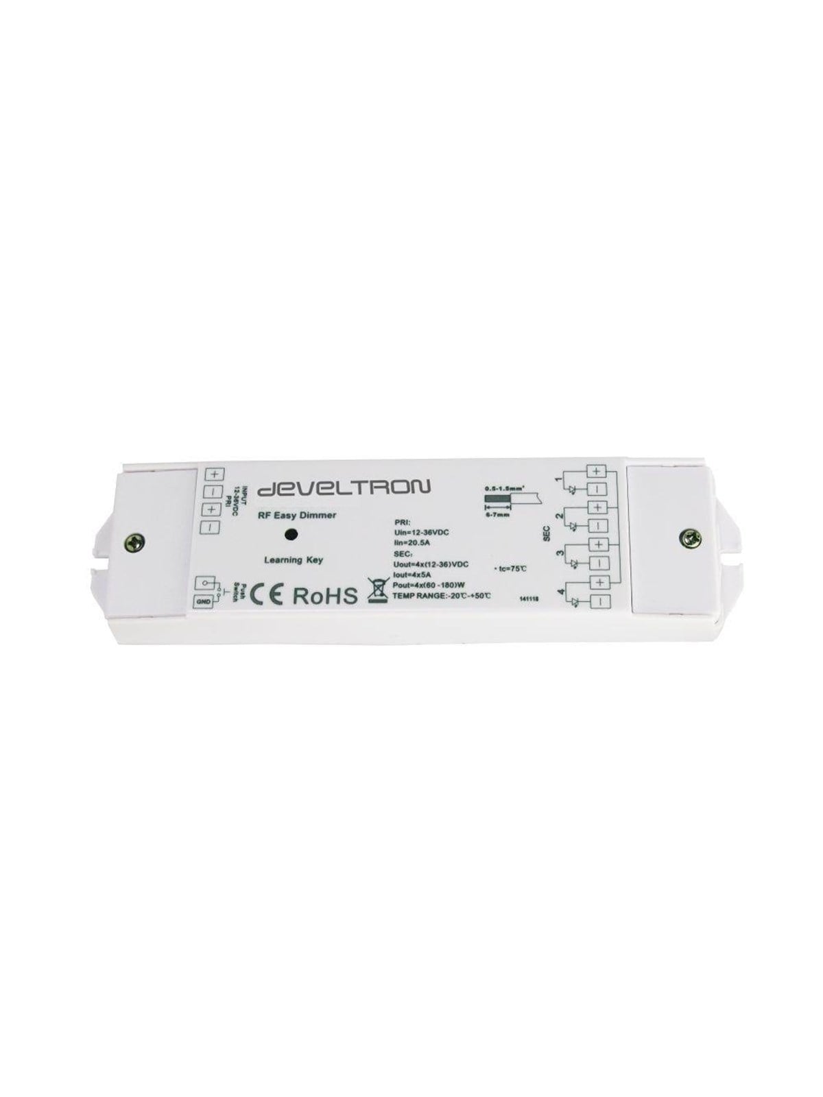 DEVELTRON Led dimmer to rf remote controller 12-24vdc - 4 channel