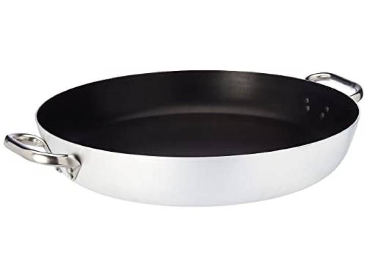 Pentole Agnelli, ALSA110S50, Antihaft-Pfanne mit 2 Griffen aus Edelstahl, Aluminium, Silber