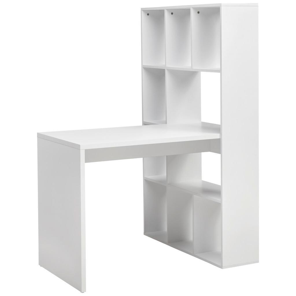 Mid.you Schreibtischkombination , Weiss , Holzwerkstoff , 9 Fächer , 94x149x110 cm , Stauraum , Büromöbel, Schreibtische, Schreibtischkombination