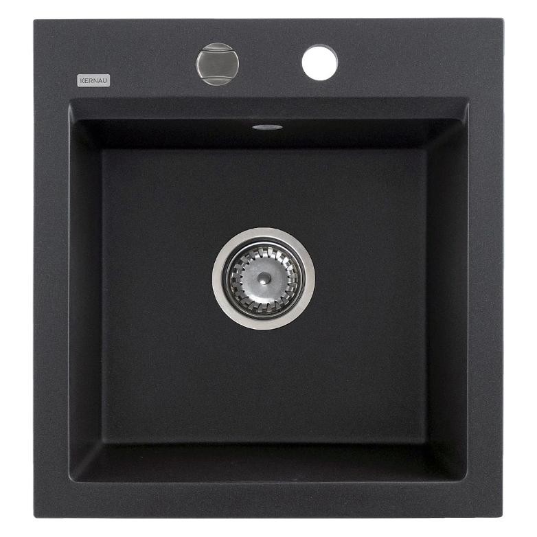 Kernau KGSM 45 1B Single-Bowl Kitchen Sink - Black Metallic Finish (Einbauspüle) (5902701806866)