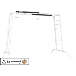 BERG Rahmenrohr für PlayBase Large, oben, 1 x Muffe / 1 x Stutzen