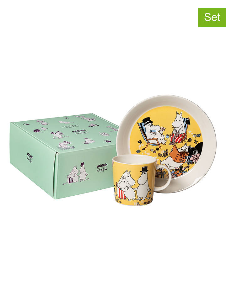 Moomin 2tlg. Geschirr-Set "Family Time" in Gelb - onesize