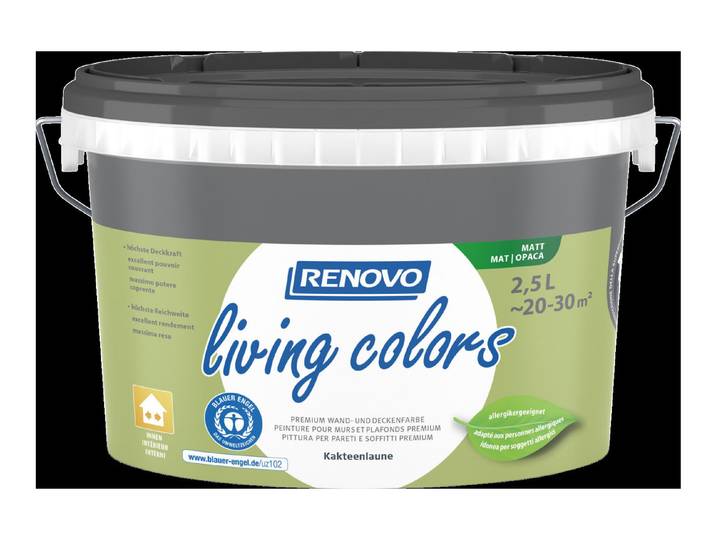 Renovo Living Colors Wand- und Deckenfarbe Kakteenlaune 2.5 l
